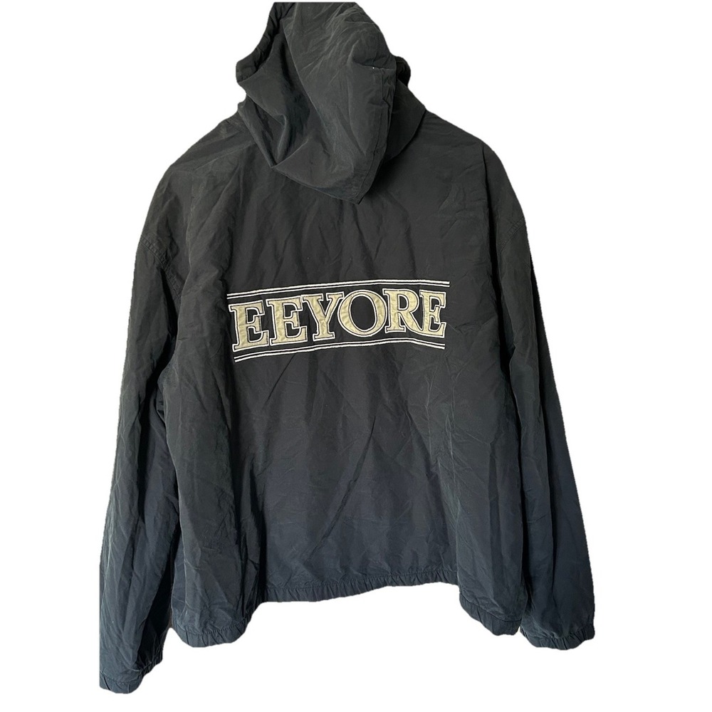 Vintage Disney Store Winnie The Pooh Eeyore Lined Hooded Jacket Size XL Blue